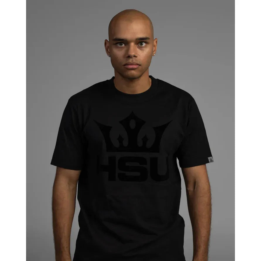 HSU - Felt Print Tee (Black/Black)