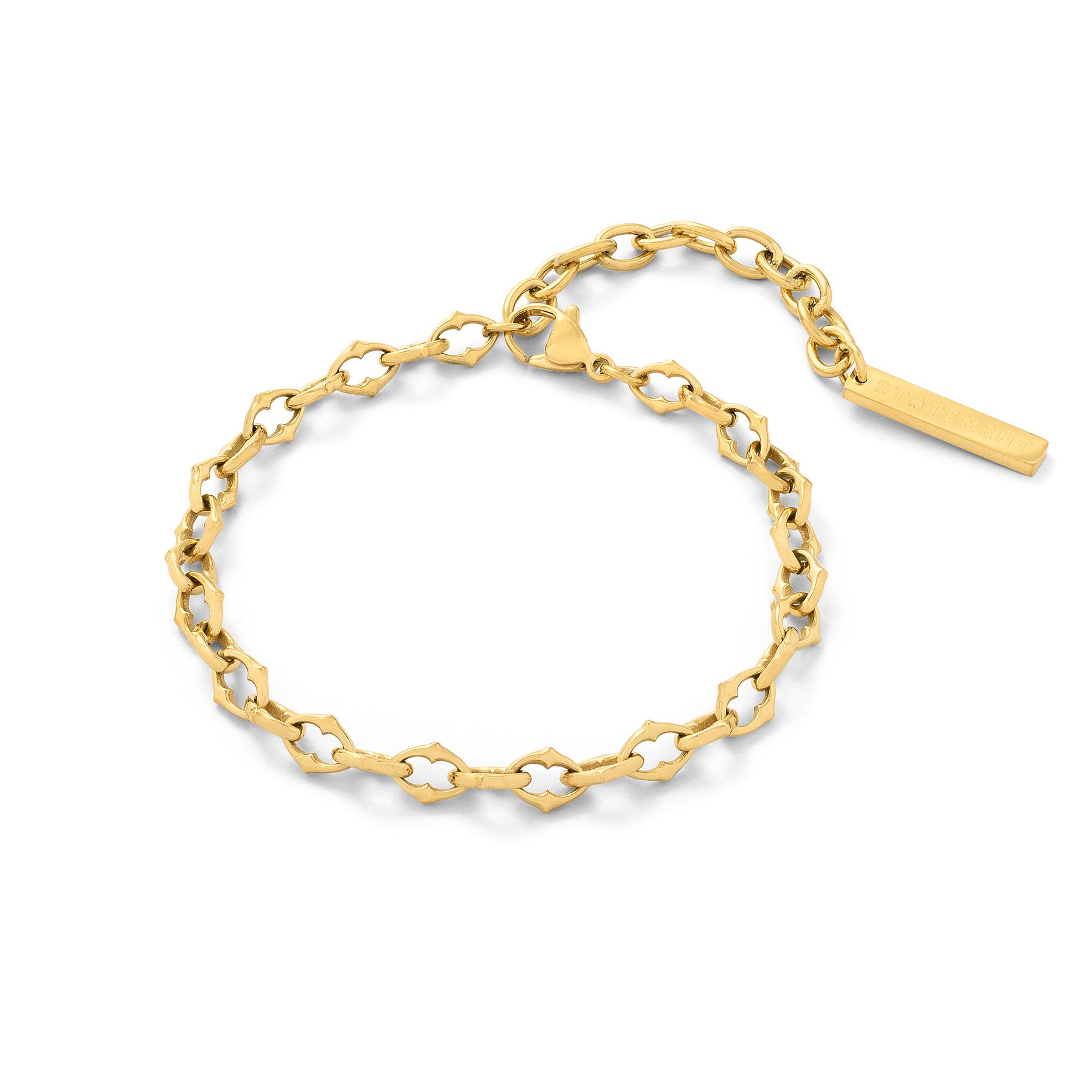 Statement Collective - "The Cathedral" 6mm Spiked Link Chain Bracelet (Gold)