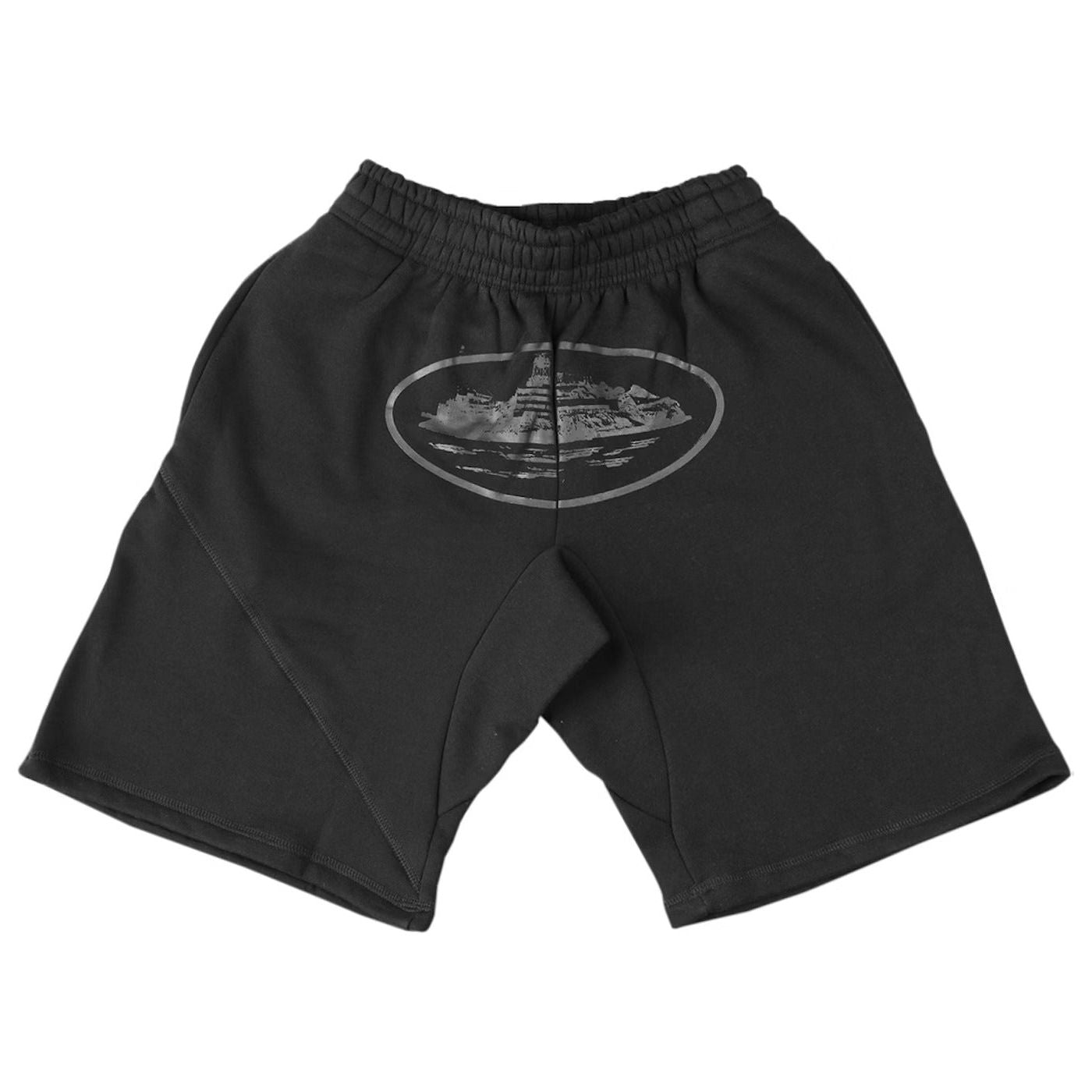 Corteiz - OG Alcatraz Sweat Shorts (Black/Black)