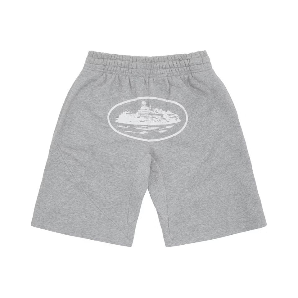 Corteiz - OG Alcatraz Sweat Shorts (Grey/White)