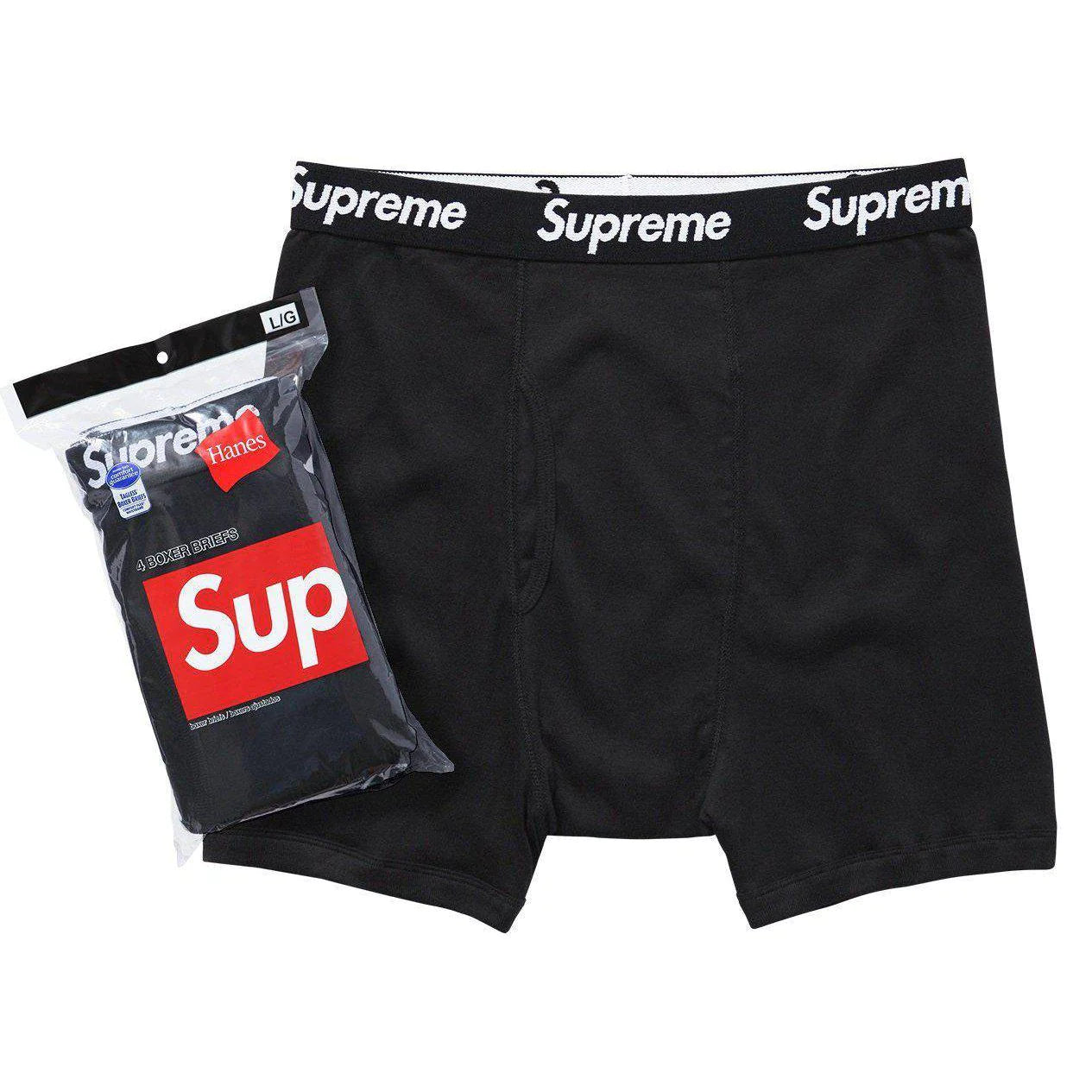 Supreme - Hanes Boxers 4 Pack (Black)