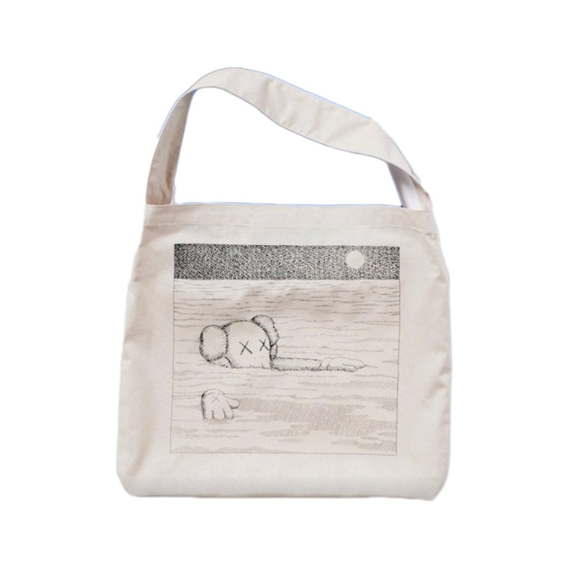 KAWS X Uniqlo Artbook Cover Tote Bag Natural