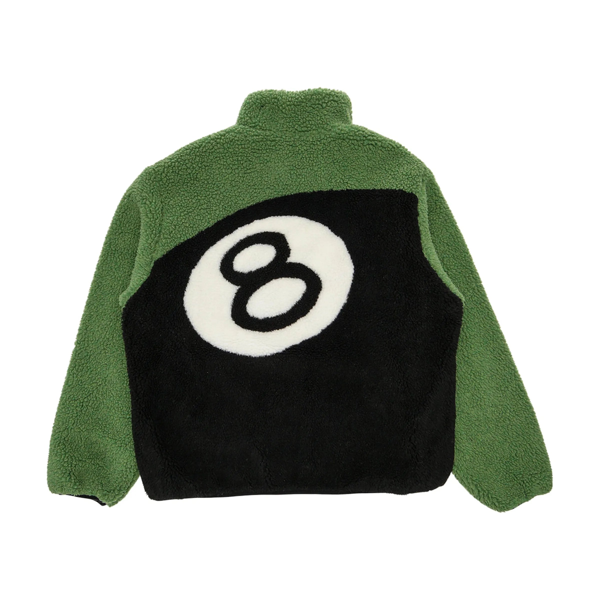 Stussy - 8 Ball Sherpa Reversible Jacket Green