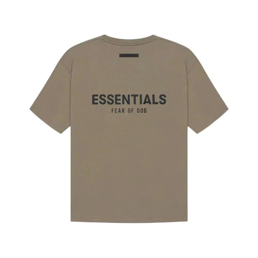 Essentials -  Back Logo Silicon Tee (Taupe)