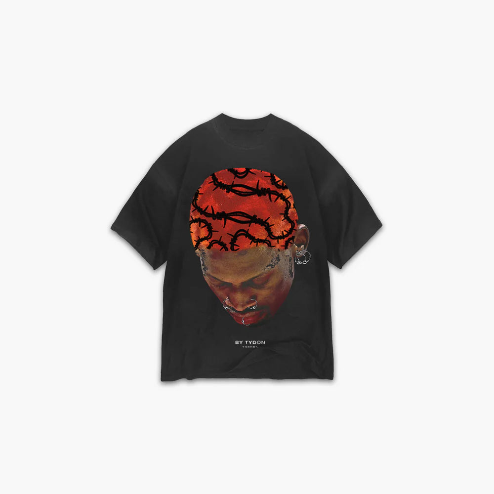 By Tydon Vintage Black/Red Rodman T-Shirt