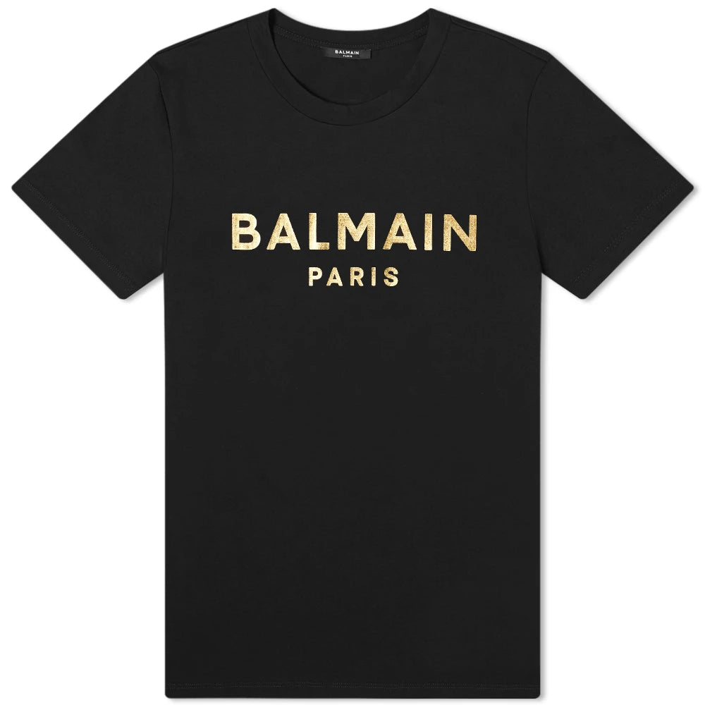 Balmain - Gold Foil Logo Tee