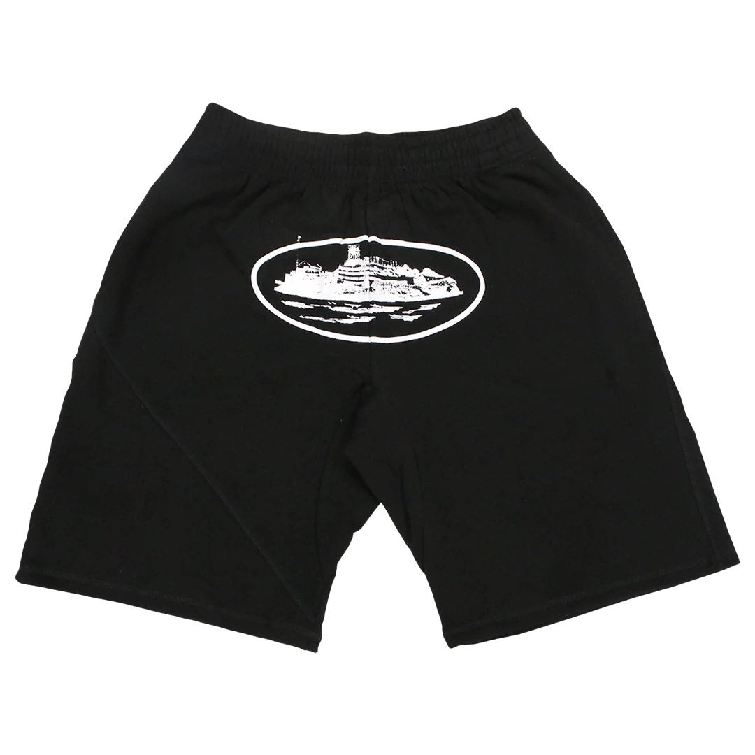 Corteiz - OG Alcatraz Sweat Shorts (Black/White)