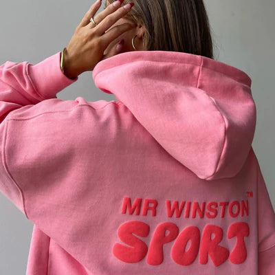 Mr Winston -  Vintage Pink Hoodie